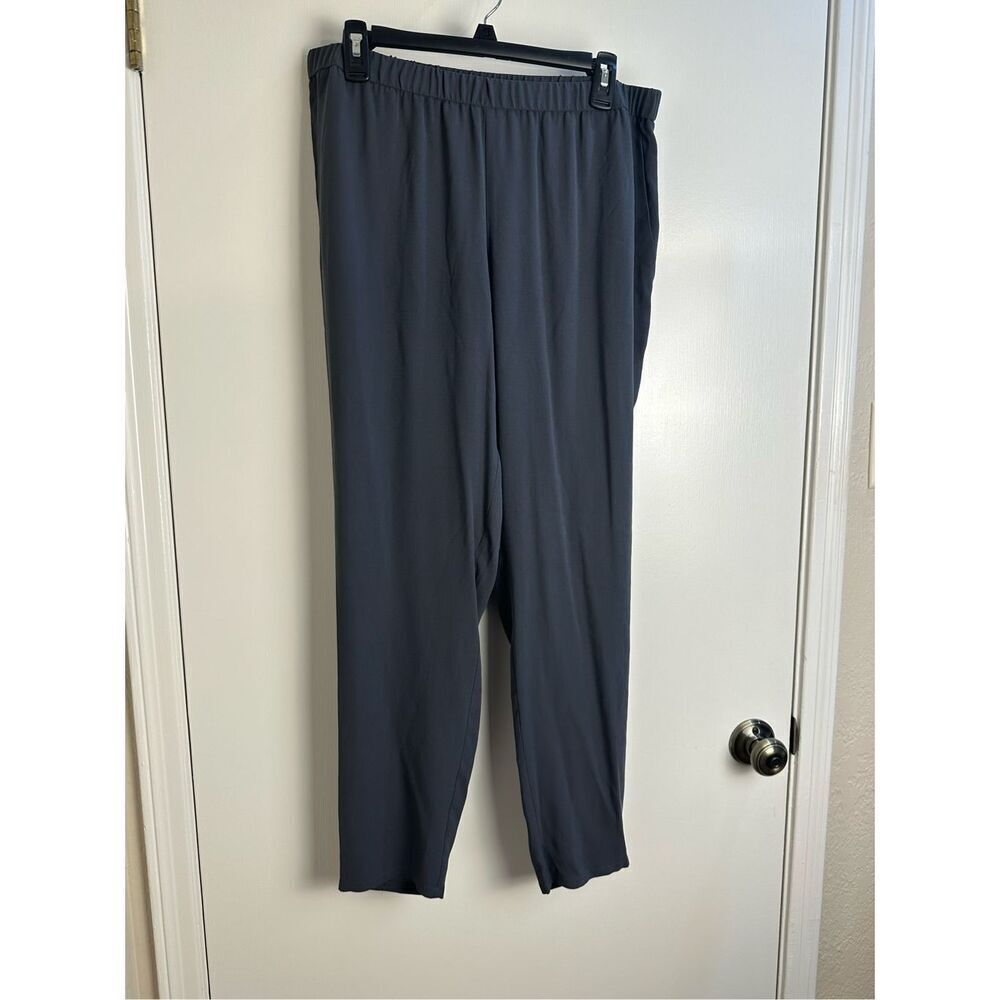 Eileen Fisher size M Silk Georgette Crepe Tapered Pants - 100% - Picture 7 of 10